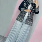 شلوار بگ پلیسه ساتن دامنی ترک